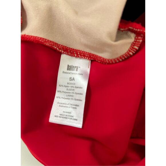 Balera Hip Hop Dance Costume Size Small 2pc Red Black Leather Sandy Grease - Picture 7 of 10